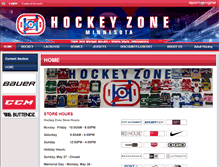 Tablet Screenshot of hockeyzonemn.com